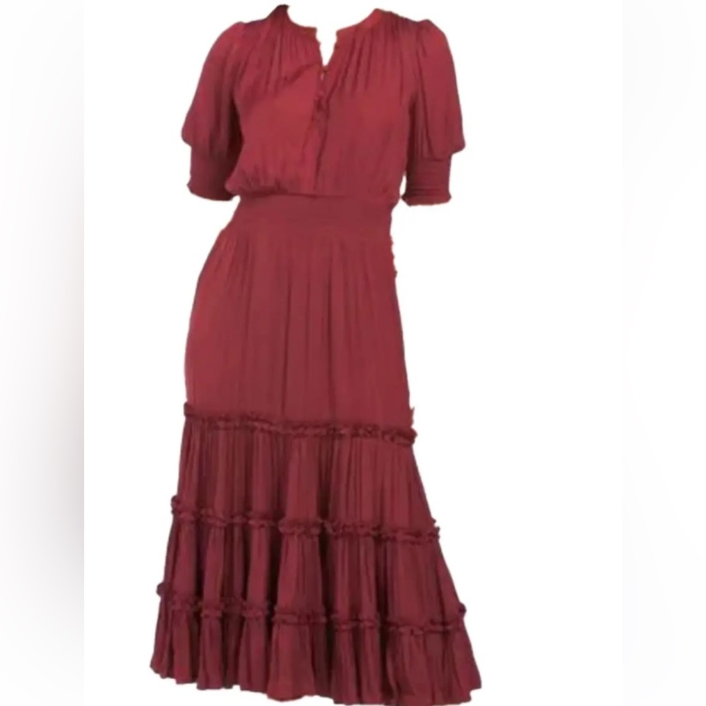 Elie Tahari Burgundy Maxi Dress